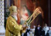 В праздник Рождества Христова Предстоятель Русской Церкви совершил Божественную литургию в Храме Христа Спасителя в Москве