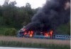 Поезд с пассажирами загорелся на полном ходу на Украине